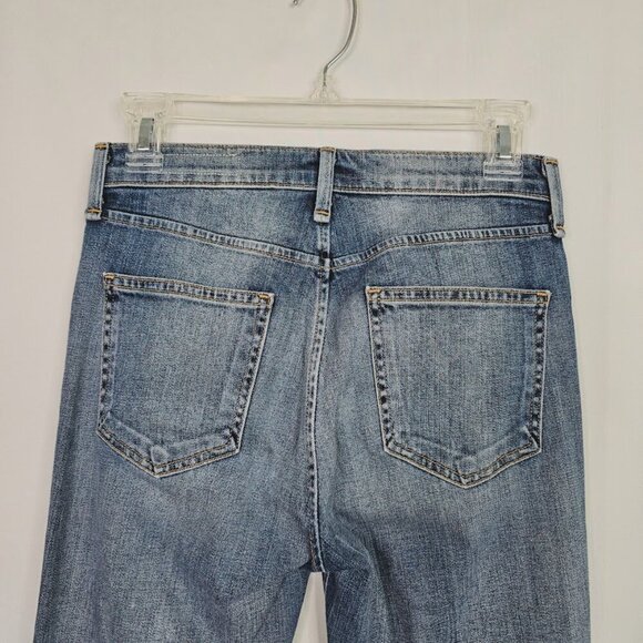 RAG & BONE Ankle Jeans BILBURY BLUE SILVER DIP Hems size 25 Cigarette Leg Denim - Picture 8 of 8